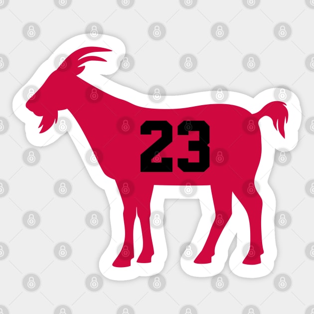 CHI GOAT - 23 - White Sticker by KFig21